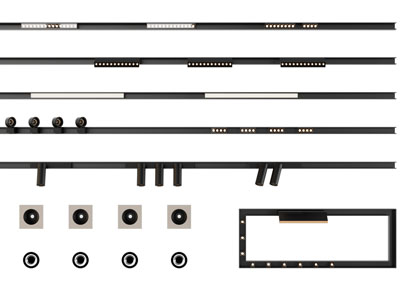 现代轨道磁吸灯 筒灯射灯3d模型 现代轨道磁吸灯 筒灯射灯