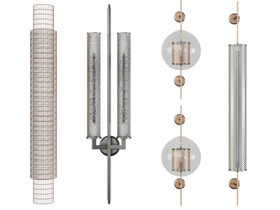 现代壁灯3d模型 现代壁灯