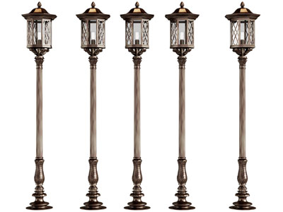 美式复古路灯3d模型 美式复古路灯