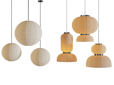 侘寂风客厅球形吊灯3d模型 侘寂风客厅球形吊灯