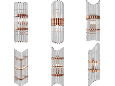 现代水晶壁灯3d模型 现代水晶壁灯