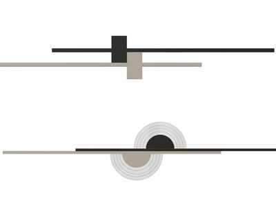 现代金属线条壁灯