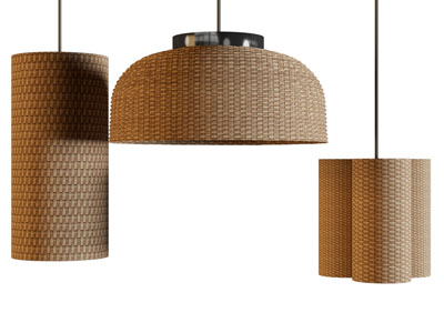 侘寂风民宿草编灯罩吊灯3d模型 侘寂风民宿草编灯罩吊灯