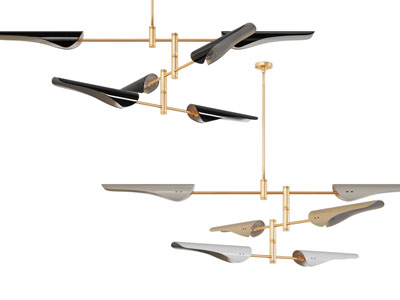 现代金属灯罩吊灯3d模型 现代金属灯罩吊灯