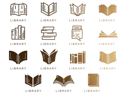 现代图书馆标识、logo、指示牌