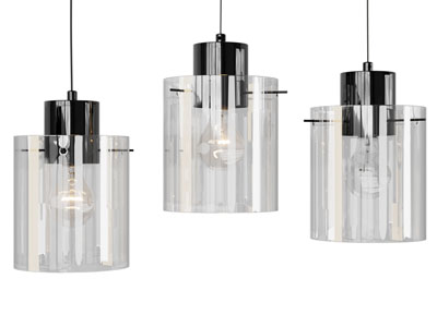 现代玻璃柱形灯罩吊灯