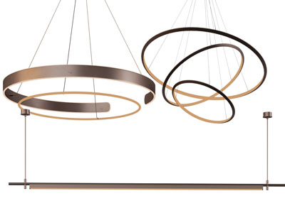 现代一字吊灯3d模型 现代一字吊灯