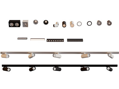 现代可转向轨道磁吸灯 筒灯射灯3d模型 现代可转向轨道磁吸灯 筒灯射灯