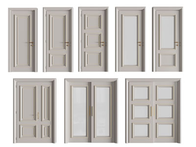 美式单扇平开门、双开门