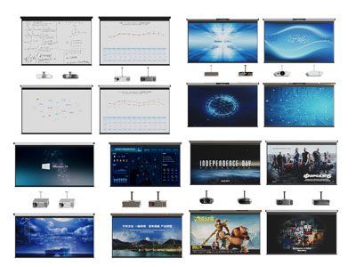 现代投影仪、投影幕布3d模型 现代投影仪、投影幕布