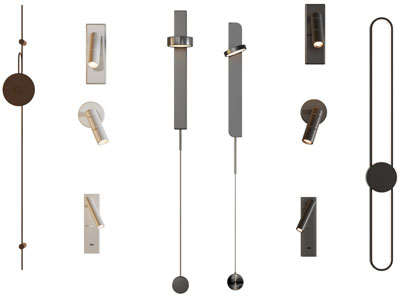 现代可转向的壁灯3d模型 现代可转向的壁灯