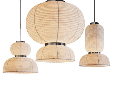 侘寂风纸质灯罩吊灯3d模型 侘寂风纸质灯罩吊灯