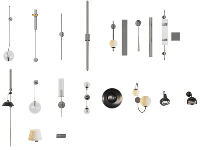 现代壁灯3d模型 现代壁灯