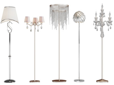 现代落地灯3d模型 现代落地灯