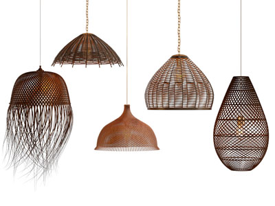 新中式民宿编织灯罩吊灯3d模型 新中式民宿编织灯罩吊灯