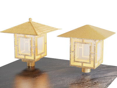 新中式地灯 景观灯 装饰灯 草坪灯3d模型 新中式地灯 景观灯 装饰灯 草坪灯