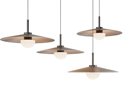 现代圆形金属灯罩吊灯