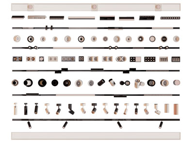 现代轨道磁吸灯 可转向筒灯射灯3d模型 现代轨道磁吸灯 可转向筒灯射灯