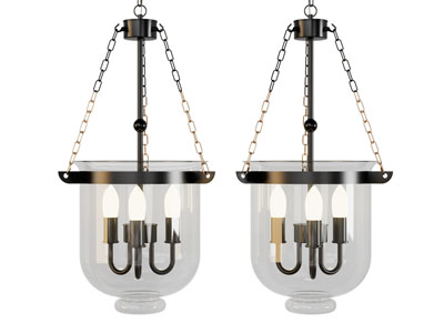 工业风loft链条烛台吊灯3d模型 工业风loft链条烛台吊灯