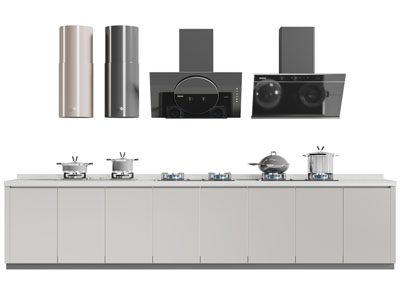 现代燃气灶、抽油烟机3d模型 现代燃气灶、抽油烟机