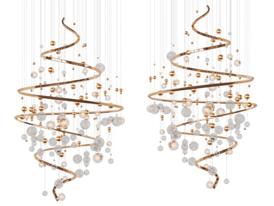 现代轻奢风铃造的吸顶吊灯