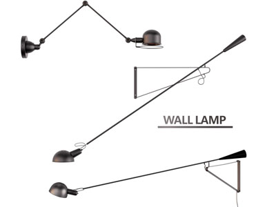 现代金属可转向壁灯