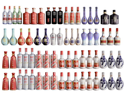 现代郎酒、汾酒白酒酒瓶3d模型 现代郎酒、汾酒白酒酒瓶