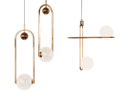 现代轻奢垂线吊灯