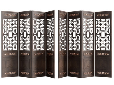 新中式镂花窗门扇、屏风