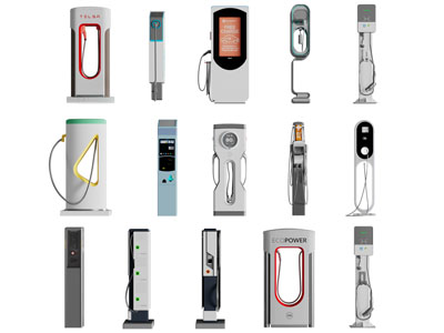 现代电动汽车充电桩3d模型 现代电动汽车充电桩