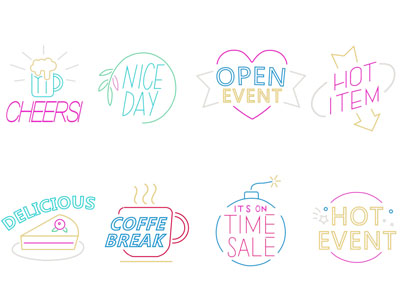 现代墙面装饰灯 霓虹灯