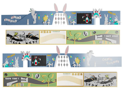 现代儿童主题背景墙3d模型 现代儿童主题背景墙