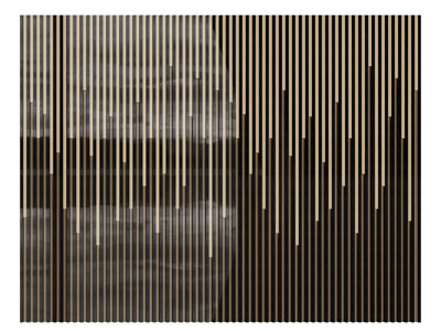 现代实木格栅背景墙、护墙板