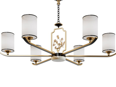 新中式六头吊灯