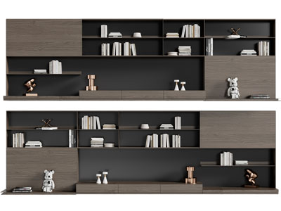 现代墙面收纳置物装饰柜