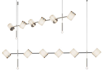 现代多头金属灯罩吊灯