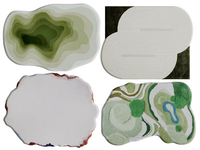 现代不规则地毯3d模型 现代不规则地毯