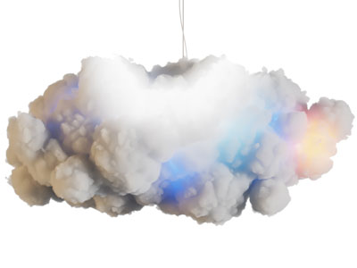 现代五彩云朵吊灯