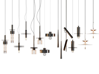 现代细线单头吊灯