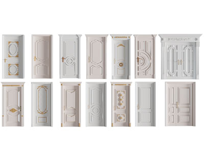 欧式雕花装饰的单扇、双扇平开门