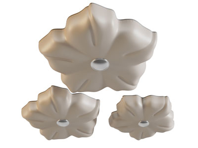 侘寂风花朵吸顶灯3d模型 侘寂风花朵吸顶灯