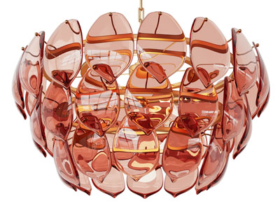 现代透明彩色玻璃吊灯