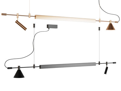 现代金属线条吊灯