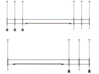 现代金属线条吊灯