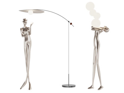 现代雕塑小人落地灯