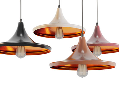 现代彩色金属灯罩吊灯