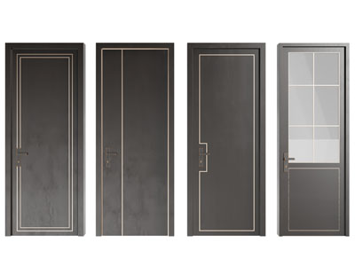 新中式单扇平开门