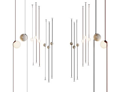 现代装饰球形灯罩的天际线条钢带灯