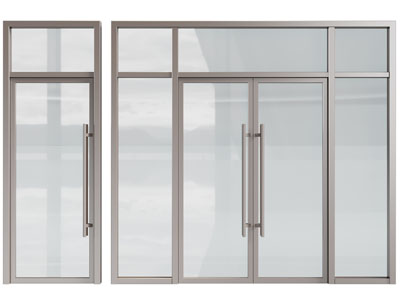 现代玻璃办公大门