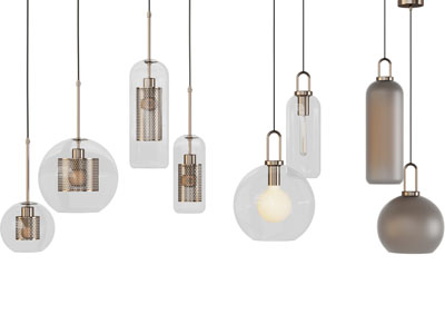 现代轻奢垂线吊灯